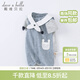 戴維貝拉（DAVE＆BELLA）童裝男嬰兒連體衣新生兒衣服初生兒服裝夏季新款寶寶夏裝哈衣爬服 藍白條紋 59cm （建議身高52-59cm）