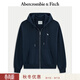 Abercrombie & Fitch【美式復古】經(jīng)典小麋鹿圖案美式抓絨衛衣25秋冬女裝152-5417 寶藍色 XS (160/84A)