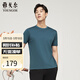 雅戈爾（YOUNGOR）【可機洗絲柔棉】短袖T恤男夏季男裝新品涼爽休閑寬松圓領(lǐng)新疆棉 深綠 2XL