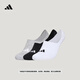 adidas三雙裝抗菌后跟硅膠設計簡(jiǎn)約舒適防掉跟船襪男女阿迪達斯   黑色/中麻灰/白   L
