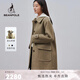 beanpole【新年禮物】含山羊絨  女優(yōu)雅簡(jiǎn)約時(shí)尚都市淑女風(fēng)中長(cháng)款羊毛大衣 橄欖綠 M 165/88A