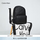 Calvin KleinJeans男士休閑通勤校園風(fēng)滿(mǎn)版ck壓印字母拉鏈大容量雙肩包禮物 UB1-太空黑 OS