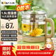 小熊（Bear）養生壺燒水壺恒溫煮茶壺多檔保溫燒水燉煮壺一體多功能電熱水壺花茶壺辦公室玻璃燒水養生壺0膠水 YSH-B18T1【配實(shí)用濾網(wǎng)+蛋架】 1.5L 綠色
