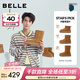 百麗（Belle）張凌赫同款暖墩墩雪地靴女冬季新款商場(chǎng)加毛棉鞋E6C1DDD5 棕色-中筒 36 (230mm)
