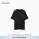 Calvin KleinJeans夏季男女情侶中性休閑ck簡(jiǎn)約字母純色修身圓領(lǐng)短袖T恤 UB1-太空黑 S