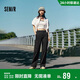 森馬（Semir）休閑褲女高街鹽系工裝褲百搭ins潮秋顯瘦闊腿褲女生101524127002