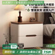 小匠材實(shí)木床頭柜臥室小型中古奶油風(fēng)輕奢斗柜床邊收納柜子免安裝新款