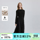 Scofield女裝舒適優(yōu)雅針織連衣裙收腰冬季新品秋冬款裙子女 黑色 M 165