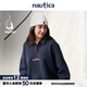 nautica white sail白帆×CityBoy 日系男女同款學(xué)院風(fēng)重磅毛圈半開(kāi)襟衛衣KW4443 藏青色41C S