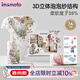 IMOMOTO新生嬰兒口水巾小方巾寶寶洗澡a類(lèi)毛巾手帕兒童洗臉專(zhuān)用紗布純棉 3條裝（30*30cm） 【6層加厚設計 | 7A級抗菌標準】