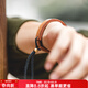 馬登福叔美式復古植鞣皮簡(jiǎn)約首飾手環(huán)阿美咔嘰工裝頭層牛皮配飾男女 原色