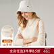 帕羅（PALUOPO）基礎多色女士高領(lǐng)純羊絨衫女打底針織毛衣 乳白    XL 110  