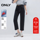 ONLY2025夏季新款萊卡面料高腰煙管褲直筒九分牛仔褲女|125349013 J09深牛仔灰色 L L標準褲長(cháng)