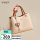 viney牛皮包包女包大容量手提單肩高端斜挎包生日禮物高級感送女友老婆