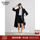 衣香麗影中長(cháng)款西裝外套女春季新款氣質(zhì)高級感寬松羊毛大衣 黑色 M