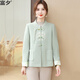 富夕中年媽媽春秋裝時(shí)尚外套2026新款中老年人女裝秋冬洋氣毛呢子上衣 1147-XY8217綠色 2XL 建議110-125斤