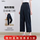 百圖betu女裝夏季新款休閑哈倫褲顯瘦九分鐮刀褲褲子女2507T41 藏青 M