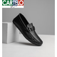 卡帝樂(lè )鱷魚(yú)（CARTELO）豆豆鞋男2022新款秋季男士休閑皮鞋軟底透氣商務(wù)樂(lè )福鞋英倫開(kāi)車(chē)鞋 黑色 2231 42