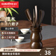 金灶（KAMJOVE）黑檀木實(shí)木茶道六君子茶夾杯夾茶則 功夫茶具配件套裝實(shí)木精雕 KP-6