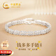 中國黃金錢(qián)多多暴富足銀手鏈女士手環(huán)手串生日禮物女朋友老婆結婚紀念日 錢(qián)多多手鏈【京速達】