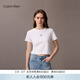 Calvin KleinJeans25夏季女士經(jīng)典字母印花休閑潮流ck辣妹短款短袖T恤上衣