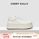 CHERY KALLY琪凱莉[戚薇同款]厚底增高休閑板鞋2026夏季新款軟牛皮小白鞋5083
