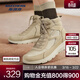 斯凱奇（Skechers）款女短靴時(shí)尚復古雪地靴中幫舒適保暖靴減震潮流百搭 沙色/SND 37.5