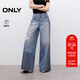 ONLY2025夏季新款3D印花低腰寬松直筒褲長(cháng)褲牛仔褲女|125132119 J33 復古350牛仔洗水 M M標準褲長(cháng)