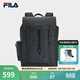 FILA【黑武士】斐樂(lè )官方2026新款男時(shí)尚休閑翻蓋背包電腦雙肩包 正黑色-BK XS