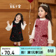 LUSON童裝 寶寶富家千金禮服女公主裙2026新款女童紅色過(guò)年連衣裙