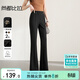 尚都比拉冬季休閑褲女加厚松緊腰顯瘦微喇叭褲長(cháng)褲