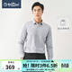 金利來(lái)【3D免燙一代】長(cháng)袖襯衫男士格紋修身商務(wù)通勤正裝職業(yè)襯衣 38淺灰格 XL 180/96A 推薦150-165斤