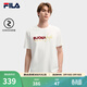 FILA馬上起飛斐樂(lè )情侶短袖上衣男2026春新年紅色本命年半袖T恤女 云菇白-WT M 170/92A/M