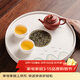 祥業(yè)粗陶茶盤(pán)家用瀝水盤(pán)陶瓷圓形儲水盤(pán)辦公會(huì )客干泡茶臺茶具托盤(pán) 粗陶萬(wàn)里山河圓茶盤(pán)-月白-大