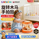 翎喏英國嬰兒玩具0-3歲手拍鼓旋轉木馬早教玩具寶寶周歲生日禮物 充電紅色+話(huà)筒（657早教內容+響紙+3D燈光）