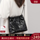 viney牛皮斜挎包包女包水桶鏈條包大容量生日禮物送女友老婆 【黑色】實(shí)用高檔ck風(fēng)小眾腋下包 輕奢時(shí)尚品牌通勤單肩包