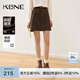 KBNE2025新款高端半裙氣質(zhì)a字裙半身裙咖啡色包臀裙短裙春秋冬女 咖啡色 S