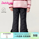 笛莎（DEESHA）童裝女童羽絨褲2025冬季新款小童女孩兒童洋氣時(shí)尚保暖喇叭褲 黑色 120