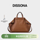 DISSONA【董潔同款】迪桑娜女包閑趣折耳系列手提包單肩包【禮物】 大號-深褐色