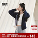 森馬（Semir）外套女春季彎刀袖燈籠袖連帽2026小個(gè)子時(shí)尚顯瘦夾克10A126108004