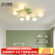 鹿屋客廳大燈主燈奶油風(fēng)臥室燈2026年新款餐廳燈兒童房間吸頂中山燈具 綠色【55CM】三色變光-不支持調光
