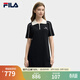 FILA斐樂(lè )官方女子編織連衣裙2025夏季新款時(shí)尚休閑修身POLO裙子 傳奇藍-NV 2XL 180/96A/XXL