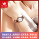歐利時(shí)（OLEVS）瑞士認證品牌手表女夜光防水女士全自動(dòng)手表簡(jiǎn)約大方高檔石英腕表 OLEVS-5590-棕皮玫白