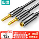 山澤耳機麥克風(fēng)二合一轉接線(xiàn) 3.5mm一轉二音頻線(xiàn) 電腦手機耳機麥克風(fēng)二合一轉接頭器 0.25米 YP-400