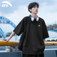安踏（ANTA）短袖男2026夏季新款圓領(lǐng)純棉學(xué)生百搭T恤休閑寬松青少年大碼半袖 基礎黑 L