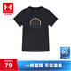 安德瑪（Under Armour）【庫里系列】男童休閑運動(dòng)圓領(lǐng)短袖T恤童裝夏季短袖T1390410黑色