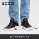 愛(ài)步（ECCO）【60周年款】系帶簡(jiǎn)約牛皮休閑板鞋男 柔酷582404 黑色41