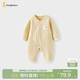 童泰嬰兒連體衣秋冬季純棉保暖寶寶衣服新生兒哈衣爬服睡衣黃色80cm