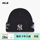 MLB帽子男女針織帽保暖加厚毛線(xiàn)帽冬季KARINA同款3ABNV0556-50BKS-F