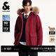 杰克·瓊斯（JACK&JONES）男裝冬季派克羽絨服抽繩連帽毛領(lǐng)可拆卸寬松純色外套225412065 F15酒紅色 S （170）